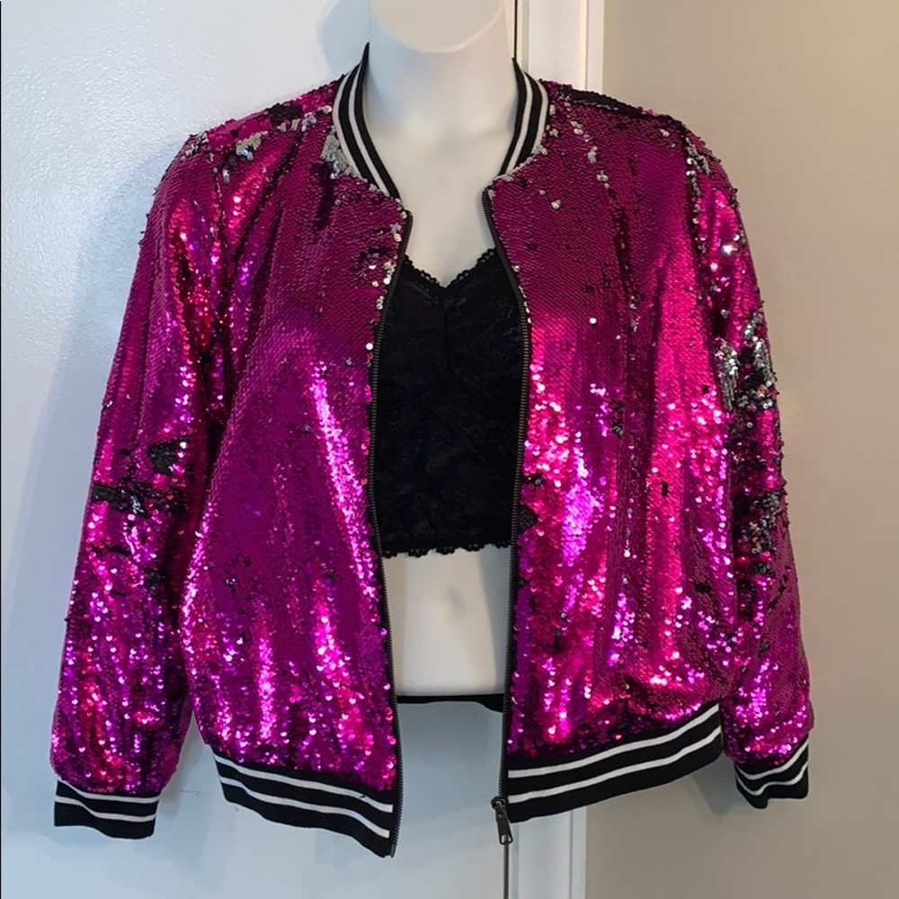 Torrid Sequin Bomber Jacket